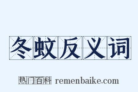 冬蚊反义词是什么意思的图片